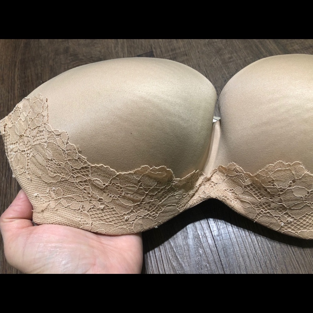 Body by Victoria Lined Strapless Nude Bra 32DD